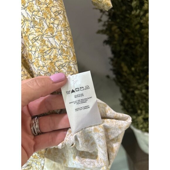 Nordstrom Westzeroone Brentley Short Sleeve Shirt Yellow Mens Size Large - Picture 6 of 6